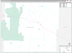 Powder River County, MT Digital Map Premium Style